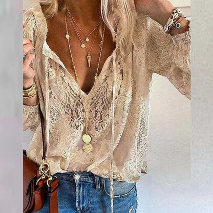 Cynthia - Gehaakte boho damesblouse