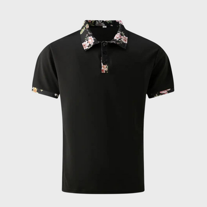 Sander - Herenpoloshirt met bloemenprint