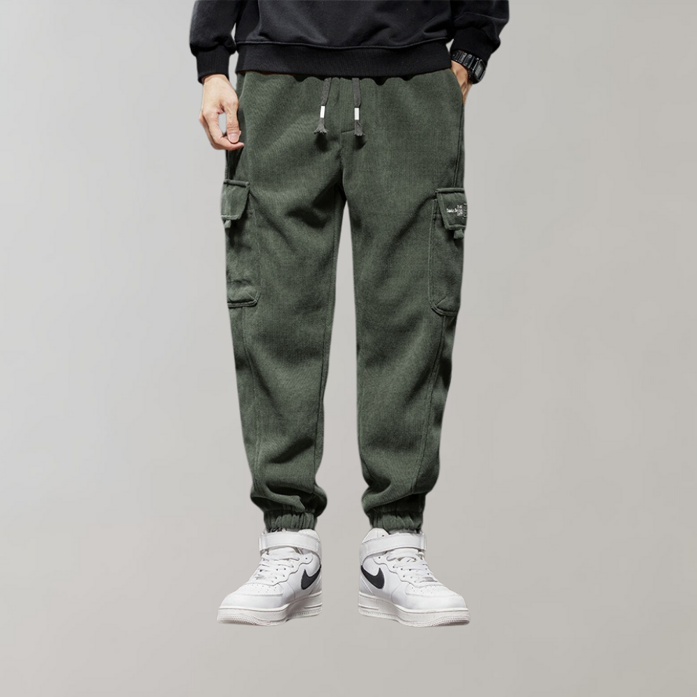 Osvald - Casual corduroy cargo broek voor heren