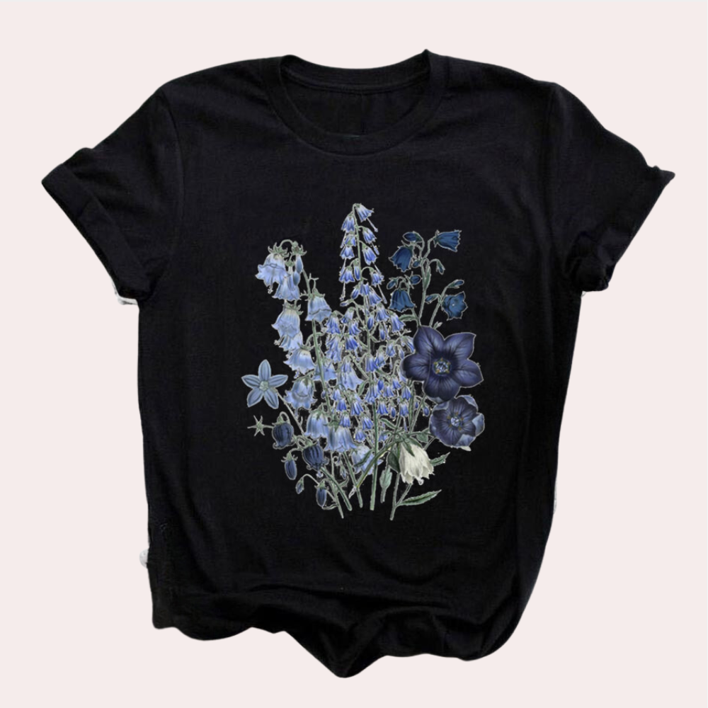 Mirielle - t-shirt voor dames met decoratieve print