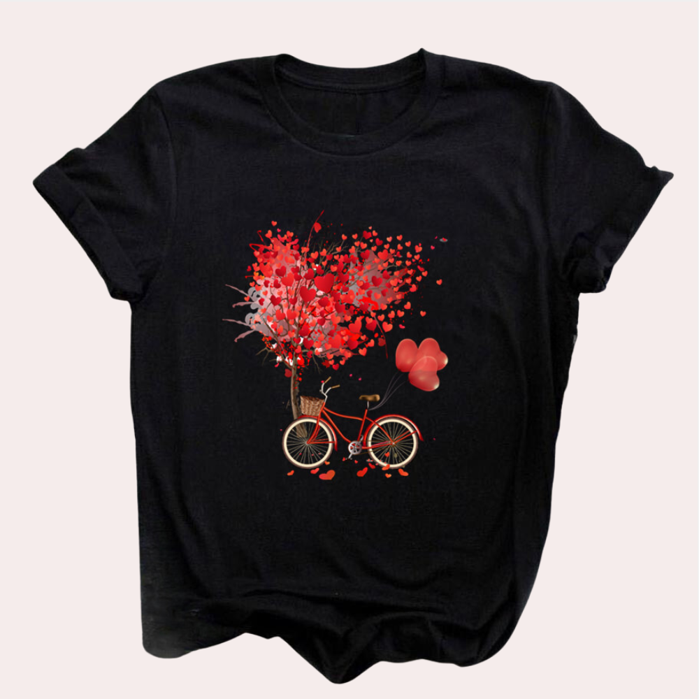 Mirielle - t-shirt voor dames met decoratieve print