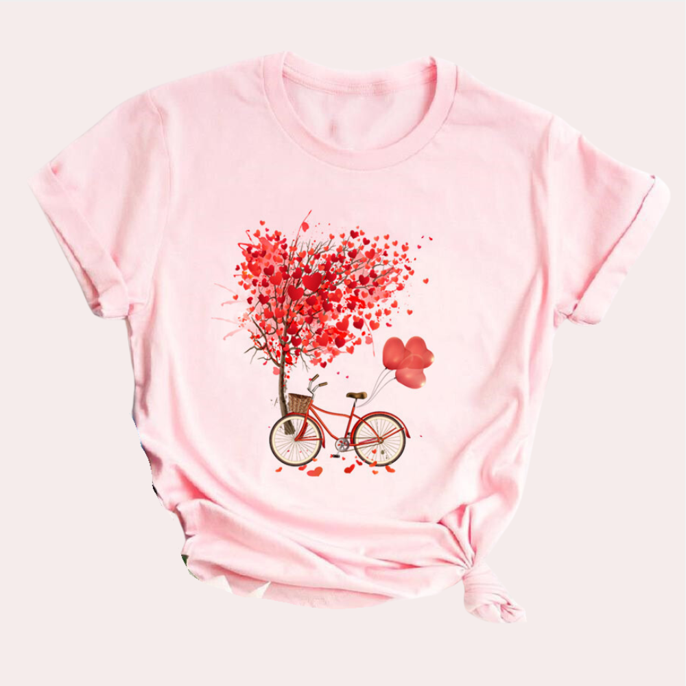 Mirielle - t-shirt voor dames met decoratieve print