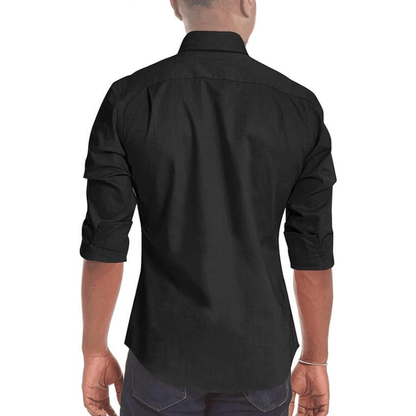 Callan - Oxford Stretchy Shirt Met Rits