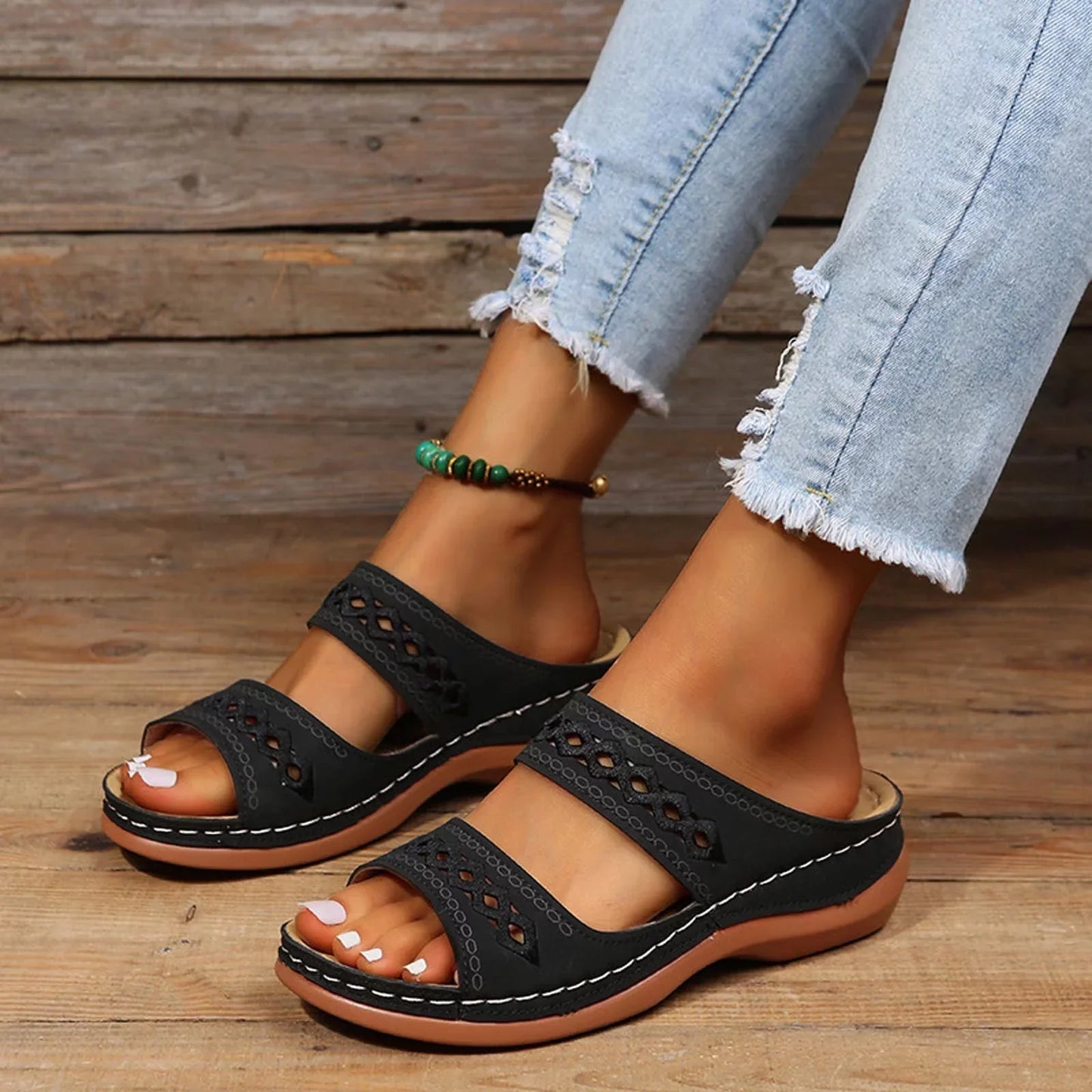 Valeria - Casual sleehak sandalen Buitenslippers