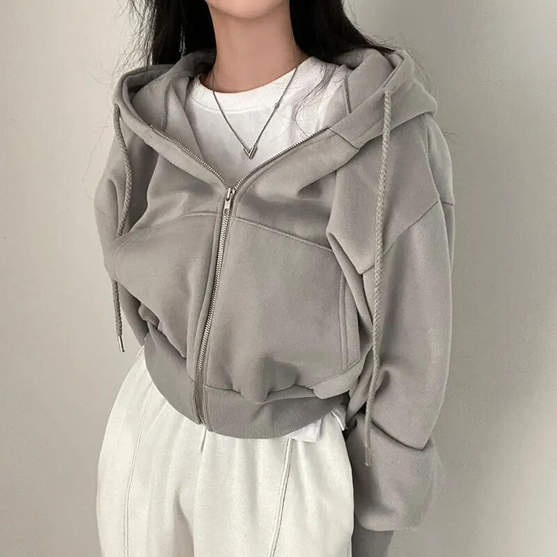 Oversized hoodie met rits voor dames