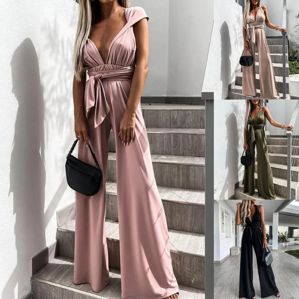 Victoria - Zomerse jumpsuit met wijde broek