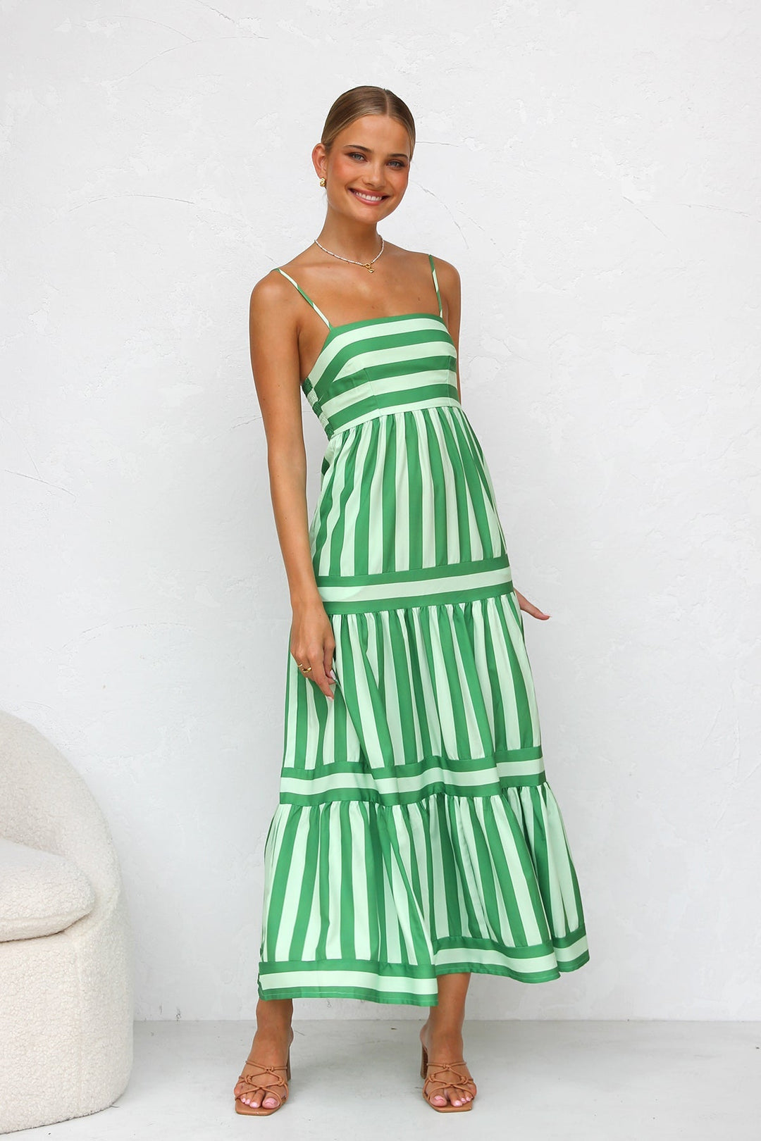 Sunsecrets- Gestreepte maxi-jurk