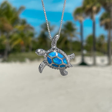 Opaal zeeschildpad ketting