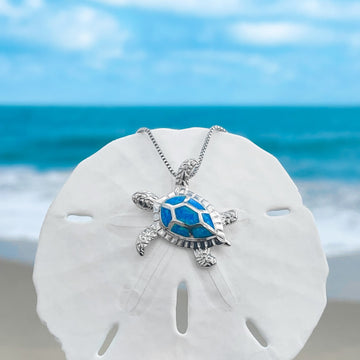 Opaal zeeschildpad ketting