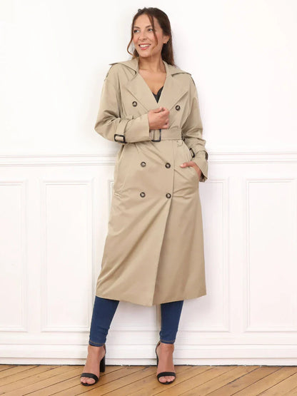 Stijlvolle middellange trenchcoat voor dames - Robina