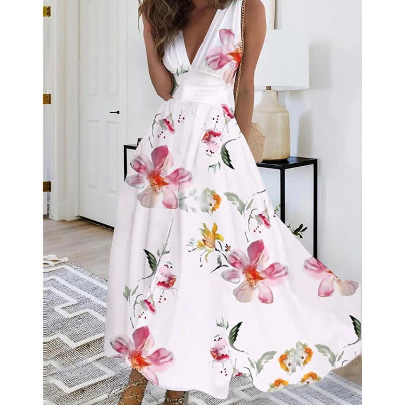 Carol | Bloemen Maxi Jurk