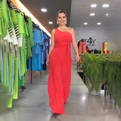 GEORGINA - Stijlvolle jumpsuit met één schouder