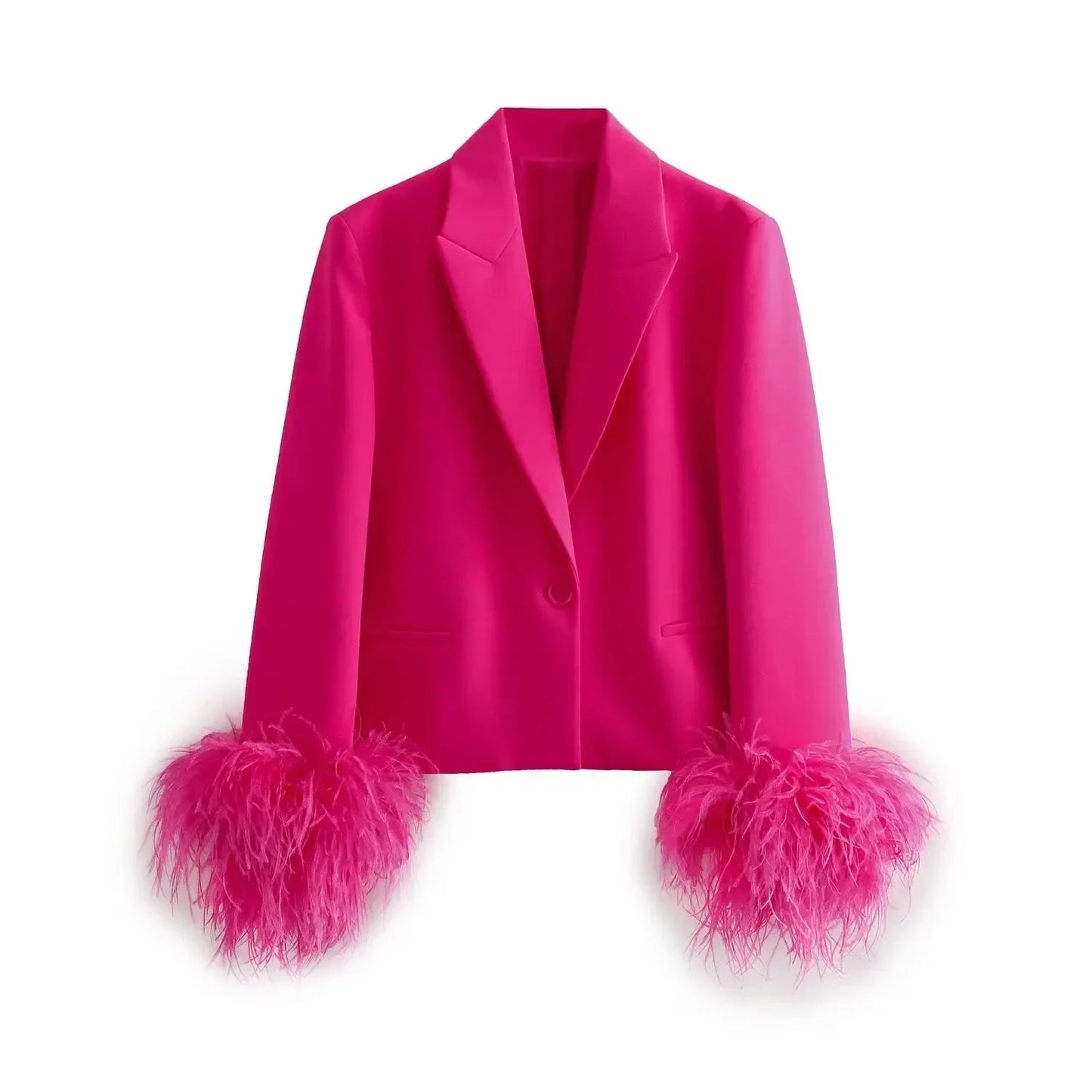 Cyrilla– Roze Blazer met Verenmouwen