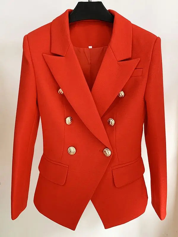 Asa- Klassieke Slim-Fit Dubbellaagse Blazer voor Dames