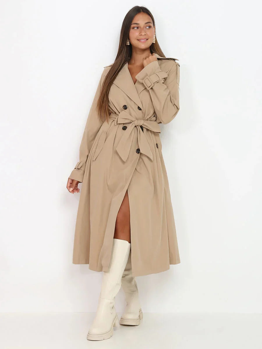 Elegante lange trenchcoat voor dames - Sharlet