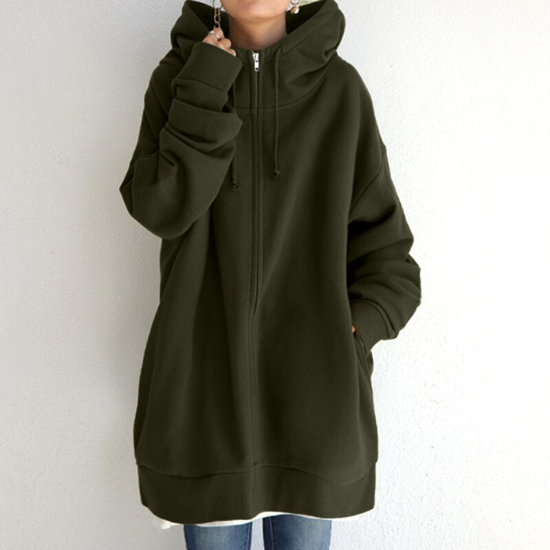 Knusse oversized winter pullover hoodie - Cassandra