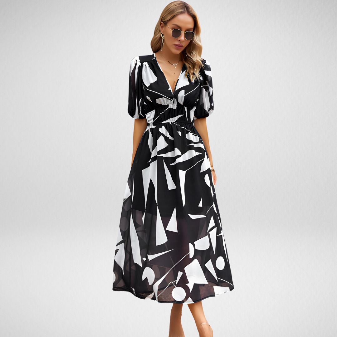 Aurora™ - Elegante Patronen Jurk