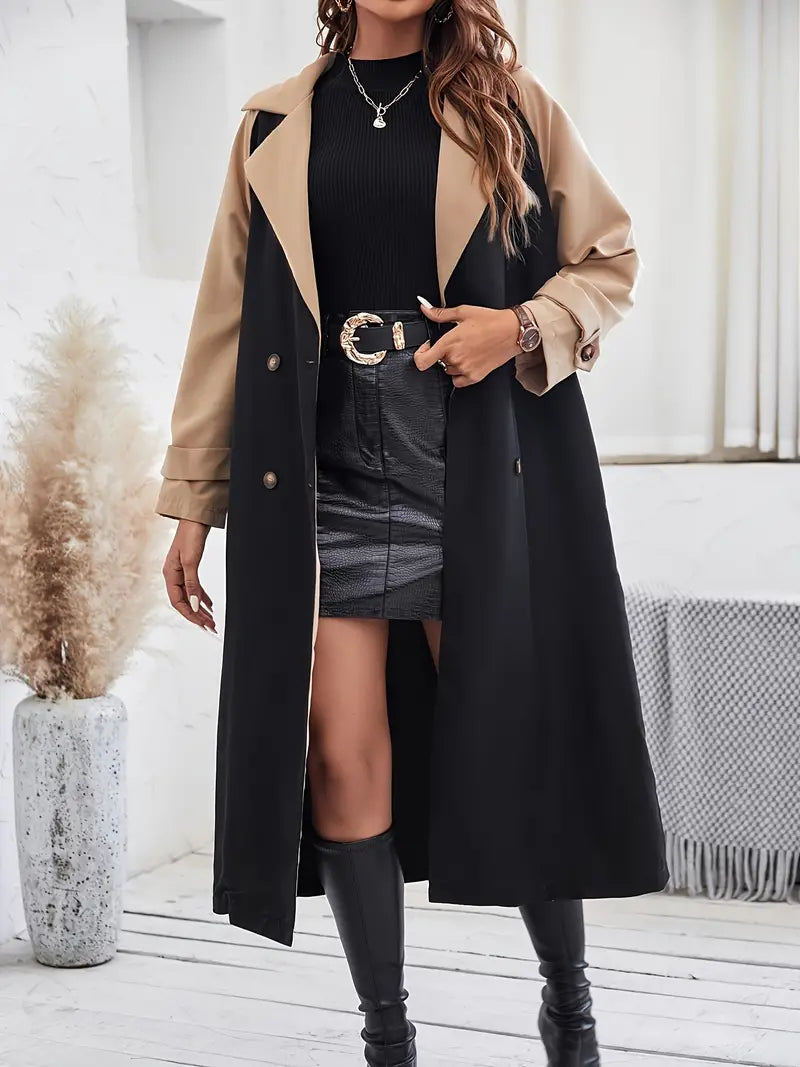 Megan - Stijlvolle 2-Kleurige Trenchcoat