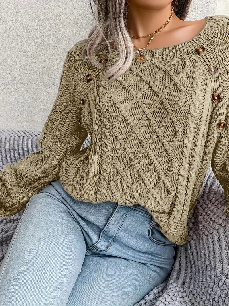 Acrylic Knit Comfort Pullover