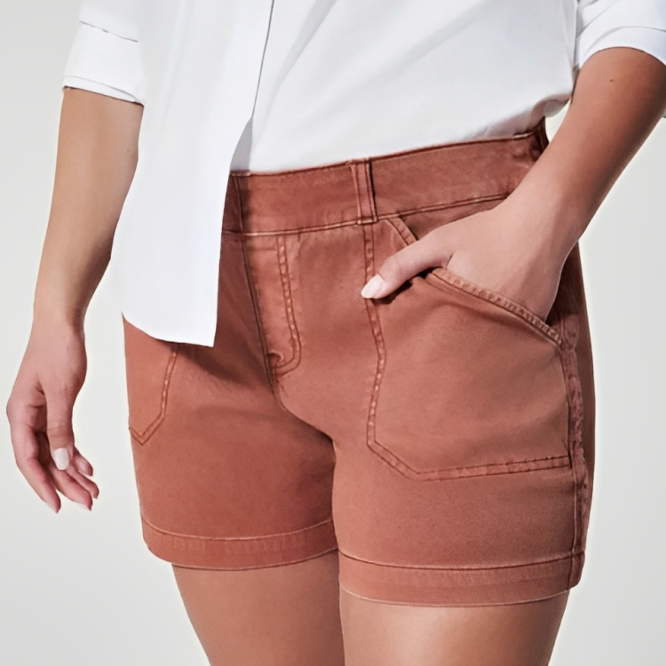 Vrouwen Shorts Zomer Mode Hoge Elasticiteit Shorts Met Zakken Casual Broek