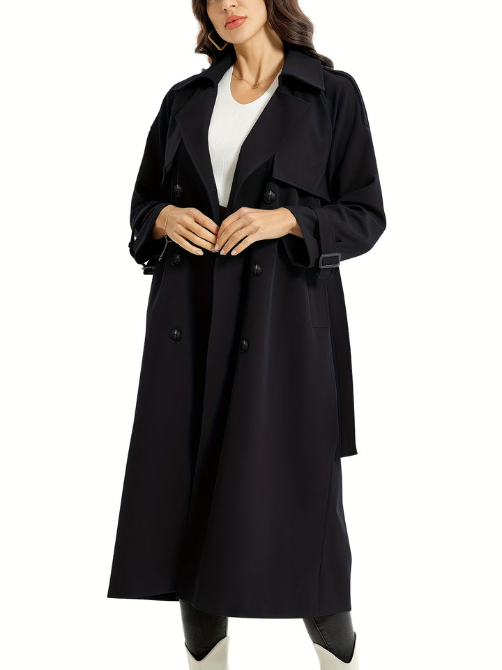 MILA - Lange Dubbelzijdige Trenchcoat met Riem