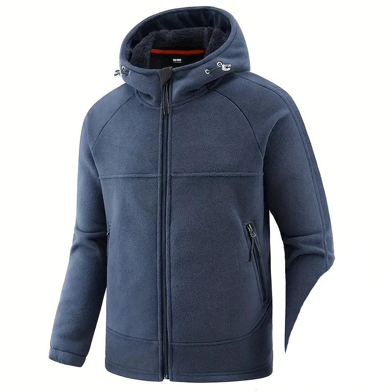 Frenkie - Heren Winterjas - Dubbelzijdige Warme Hooded Plush Coat