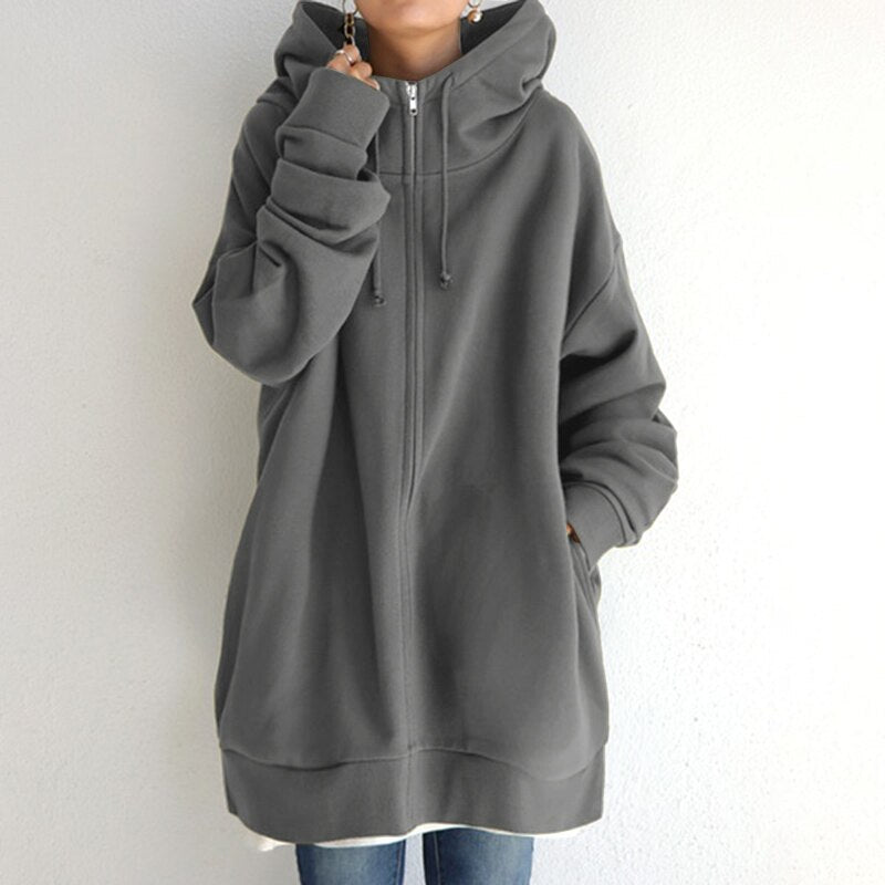 Knusse oversized winter pullover hoodie - Cassandra