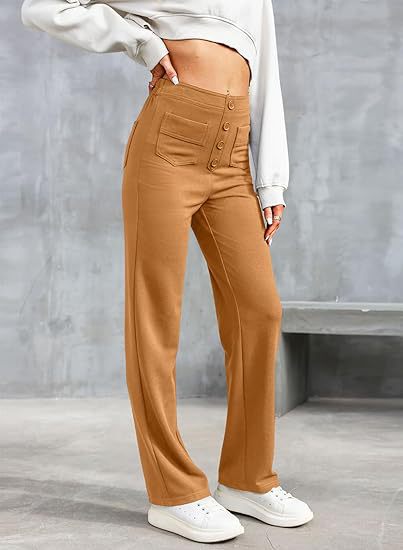 Fitaaly | High-waisted elastische casual broek™