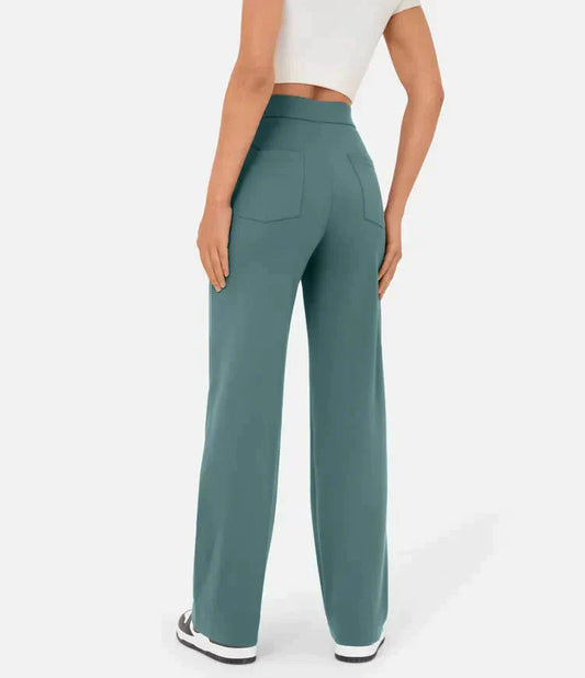 Fitaaly | High-waisted elastische casual broek™