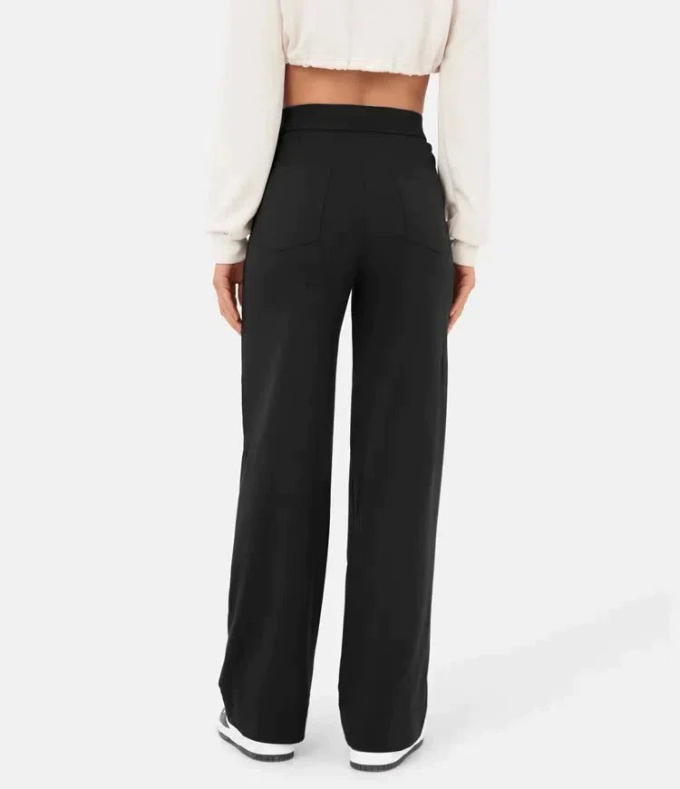 Fitaaly | High-waisted elastische casual broek™