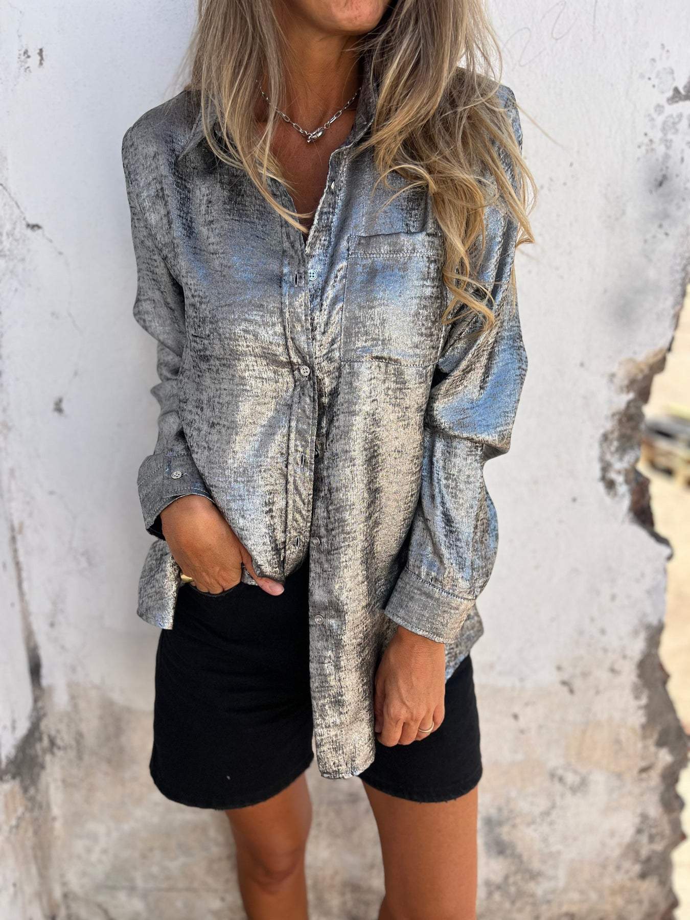 Tallis™ Metallic Blouse