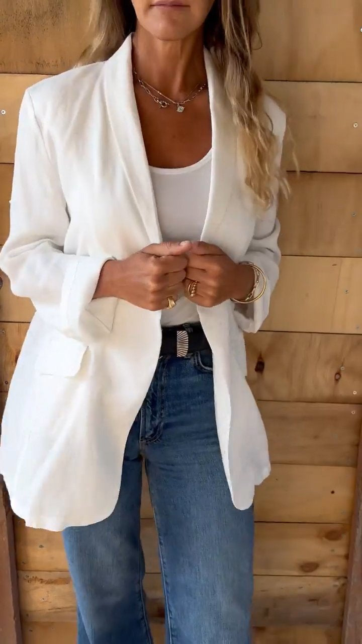 Lena - Weißer Eleganter Blazer