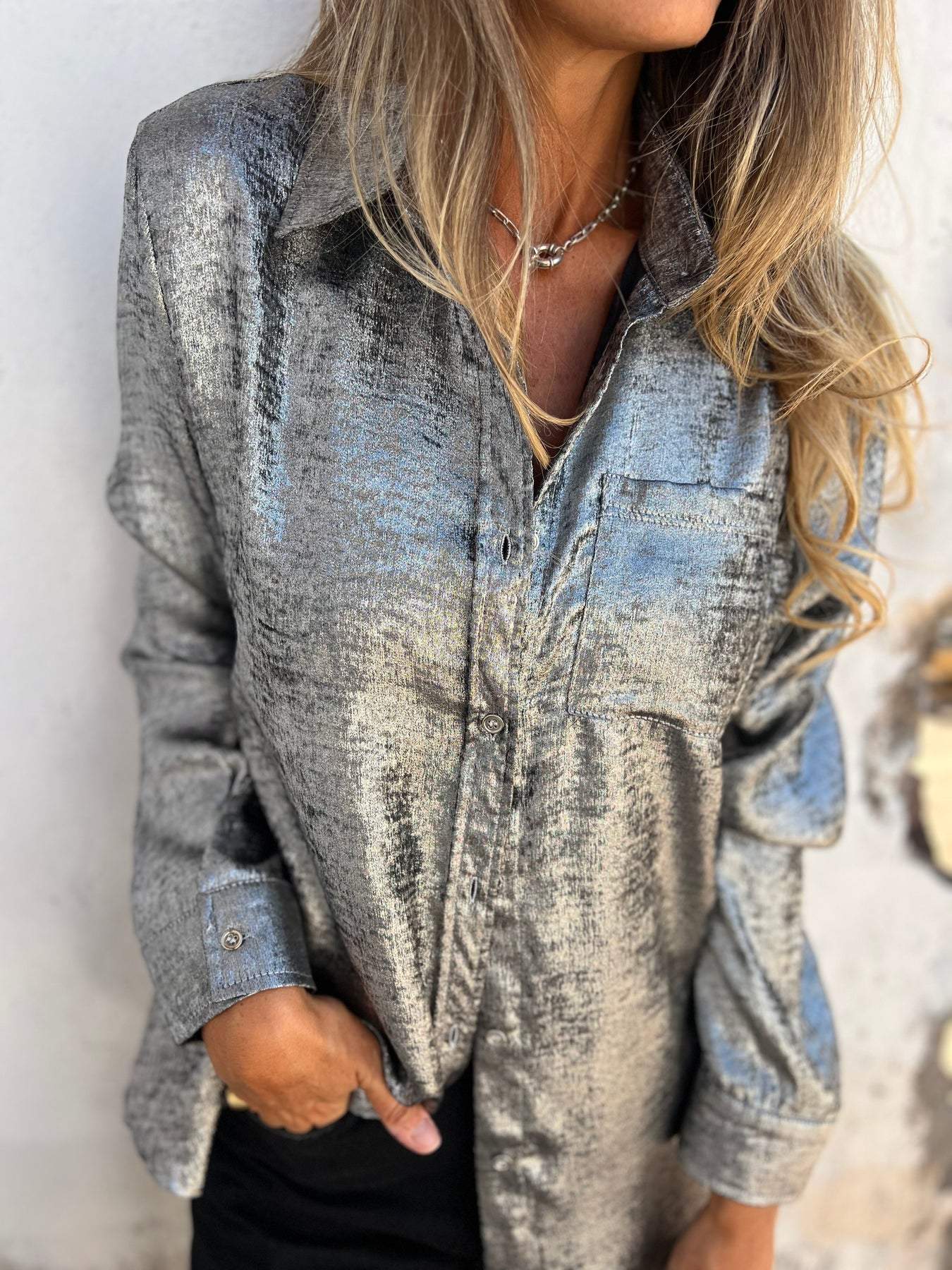 Tallis™ Metallic Blouse