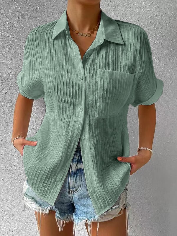 Beperkte Voorraad 49% KORTING Overhemdkraag Casual blouse met Knopen