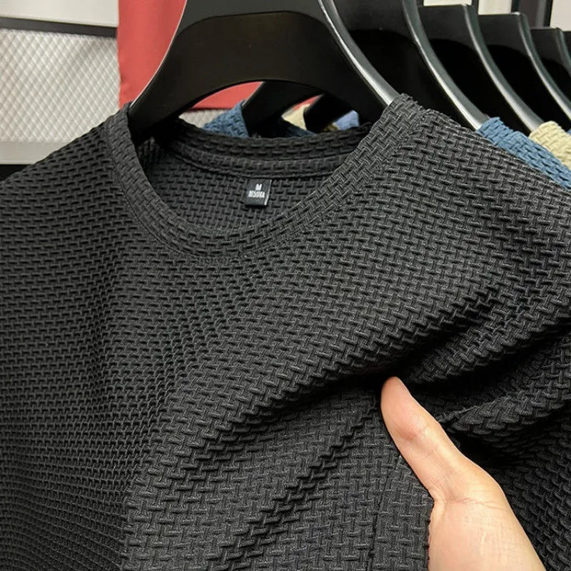T-Shirt een Maniche Corte in Mesh Ijszijde