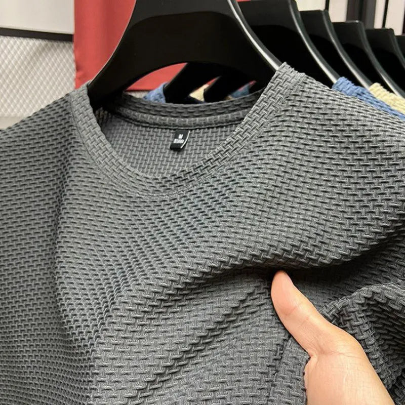 T-Shirt een Maniche Corte in Mesh Ijszijde