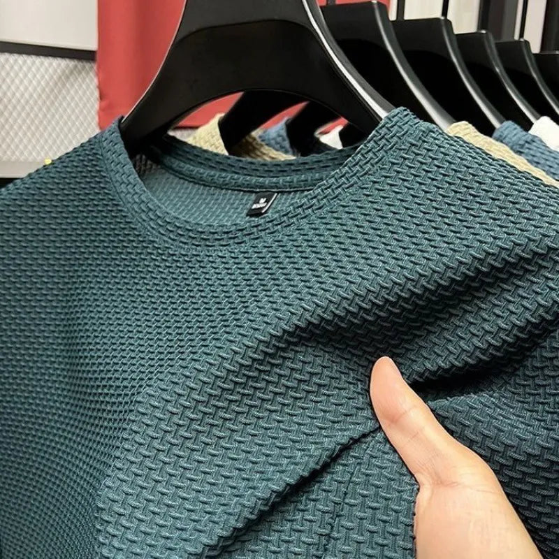 T-Shirt een Maniche Corte in Mesh Ijszijde