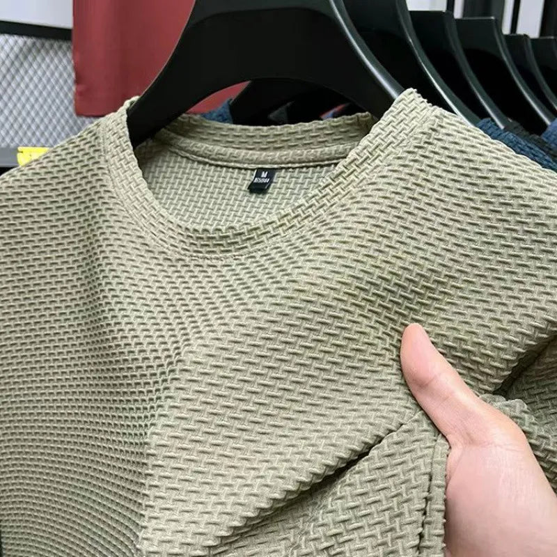 T-Shirt een Maniche Corte in Mesh Ijszijde