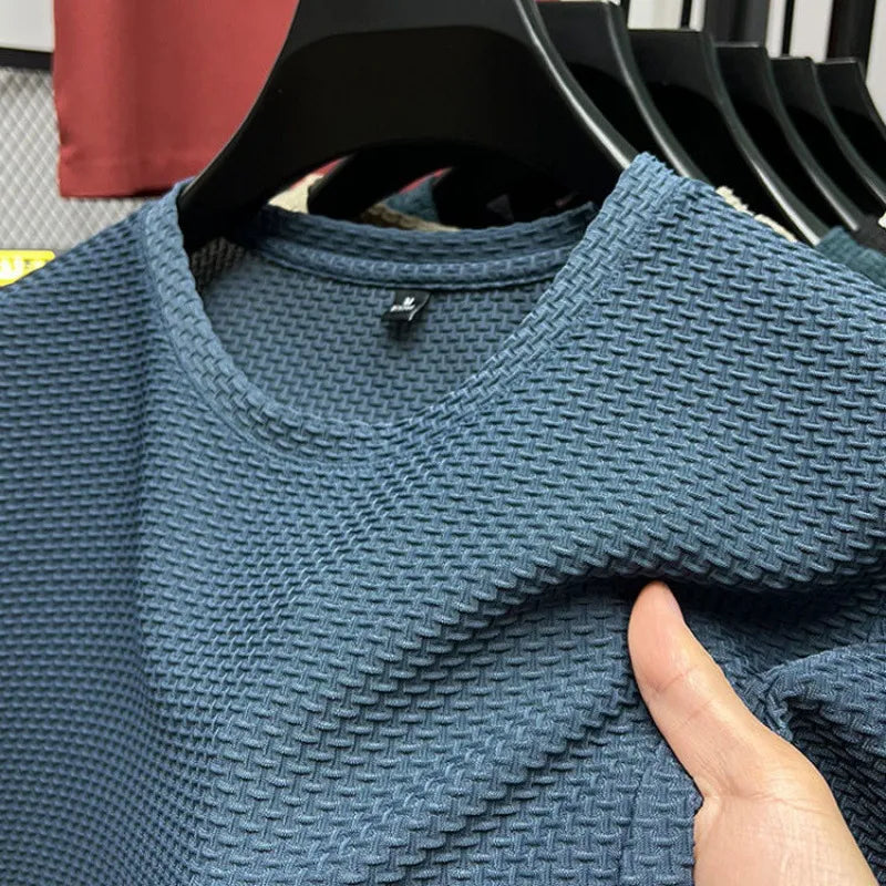 T-Shirt een Maniche Corte in Mesh Ijszijde