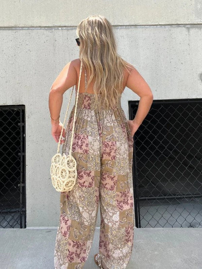 Slouchy jumpsuit met patchworkprint van Cooper