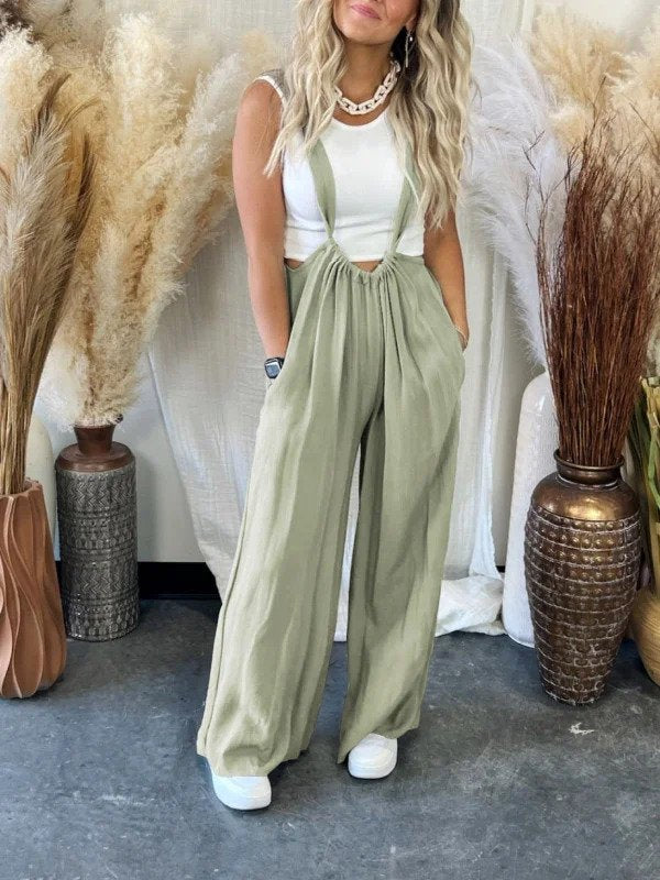 Zachte Losse Effen Gekleurde Dreams-Jumpsuit