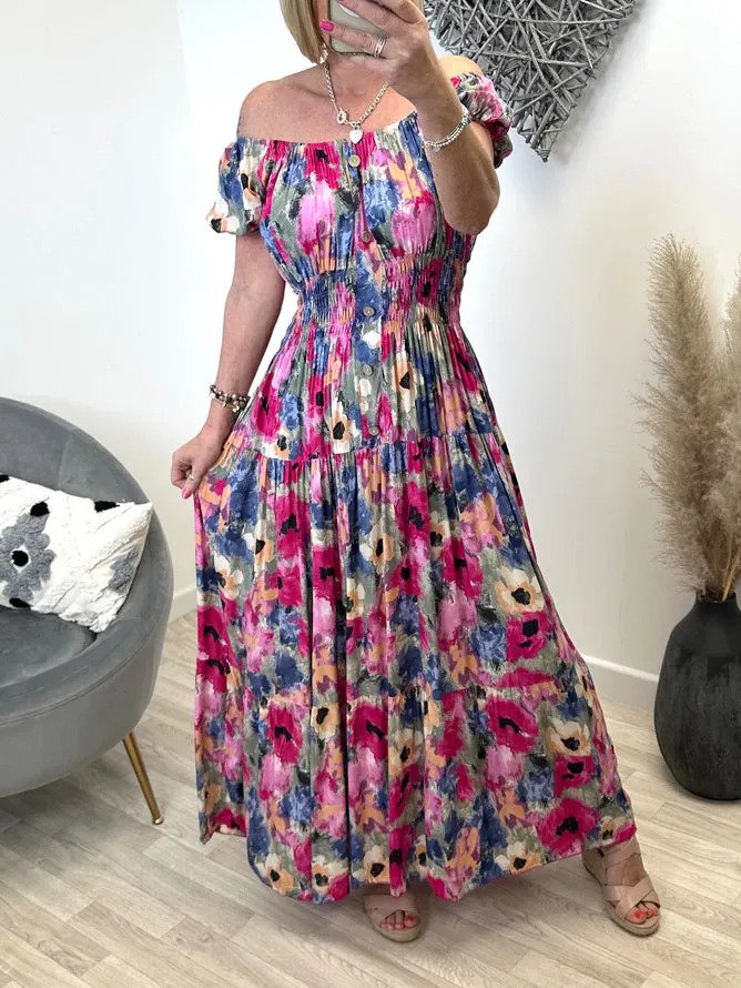 Bloemenprint Magic Long Maxi Sun kjole